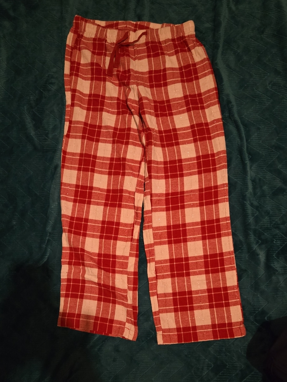 4/$20 George Red and Cream Plaid Pajama Pants